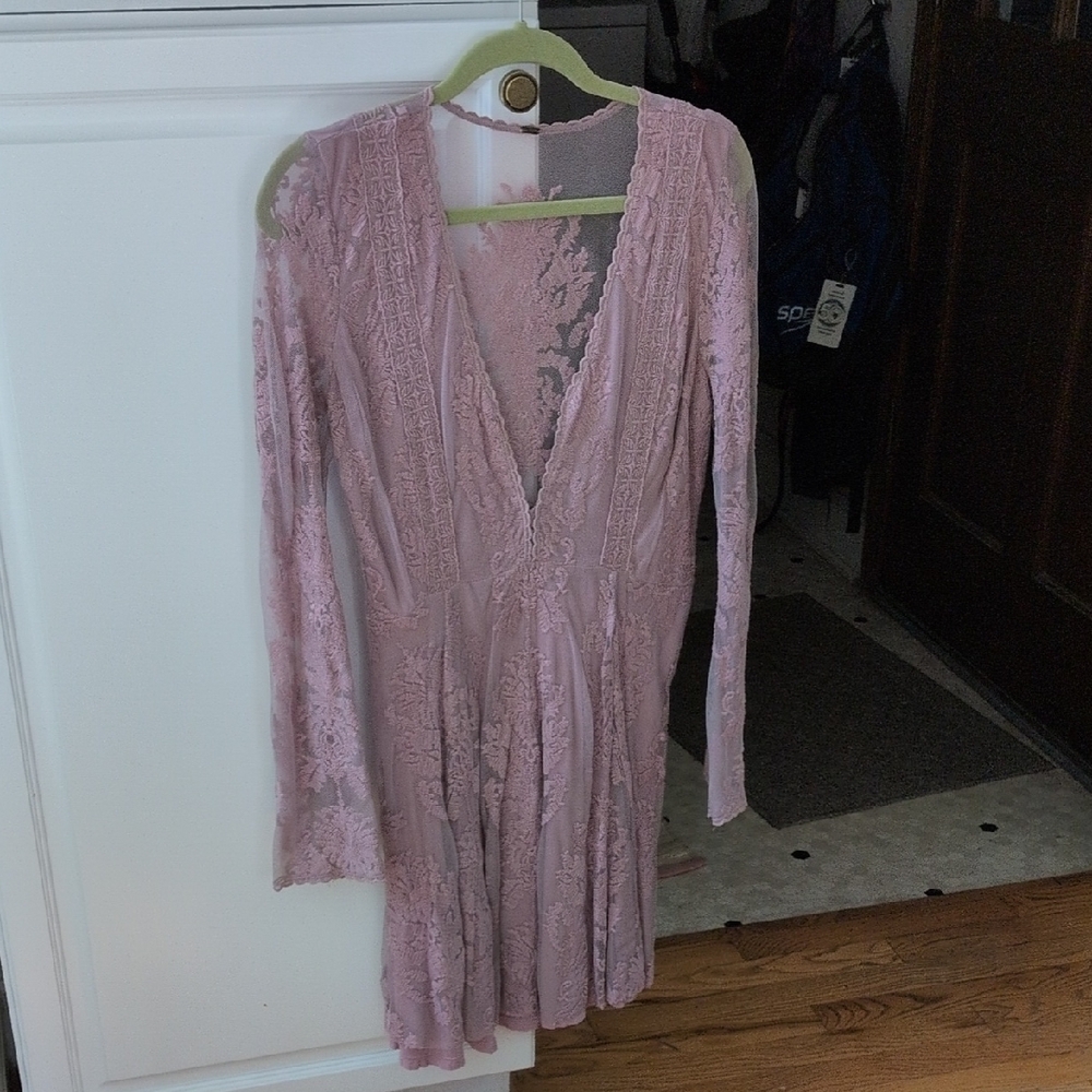 Free People Pink Lace Detail